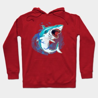 Shark with splashes water Hoodie